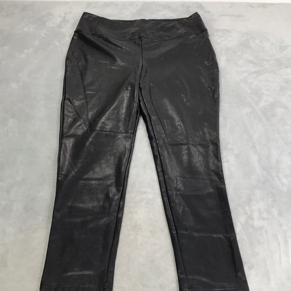 Dex Vegan Leather PullOn Ankle Length Pants Size XL New - Picture 1 of 10